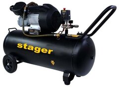Stager HM3100V-10 compresor aer, 100L, 10bar, 356L min, monofazat, angrenare directa